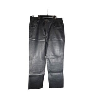 Element Advanced Motorcycle Gear Men's Black Leather Pants